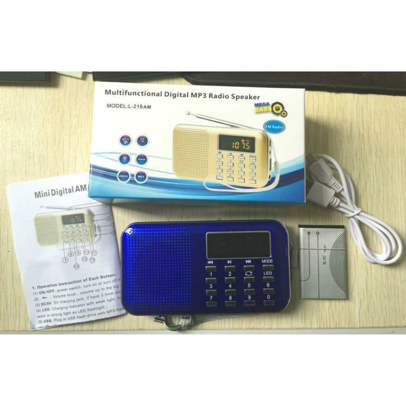 Цифровой Mp3 радио FM AM Портативный радиоприемник с MP3 плеером мультимедийный