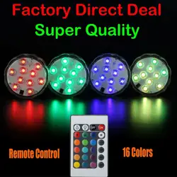 (20 шт./лот) Батарея работает Multicolors RGB LED 2.8 дюйма мини-погружные свет База для Свадебная вечеринка события украшения