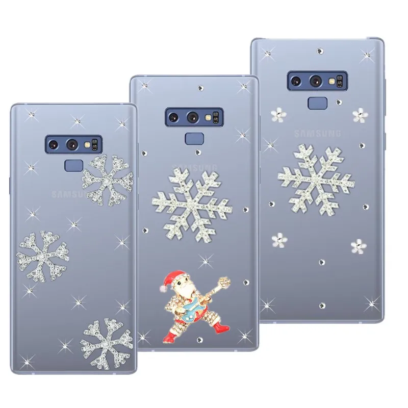 

note 9 Christmas gift case for Samsung Galaxy note 8 5 4 3 2 J7 Neo Nxt J2 J5 J7 J3 J2 2015 Grand Prime pro diy Rhinestone cover