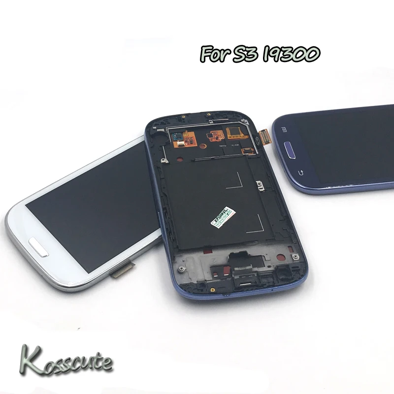 ЖК дисплей в сборе с сенсорным экраном и рамкой для Samsung Galaxy S3|Экраны мобильных