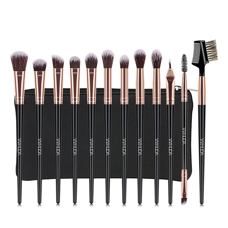 

VVHUDA 12Piece/lot Makeup Eye Brushes Set Blending Brush Professional Eyeshadow Cosmetic Make Up Tool Kit