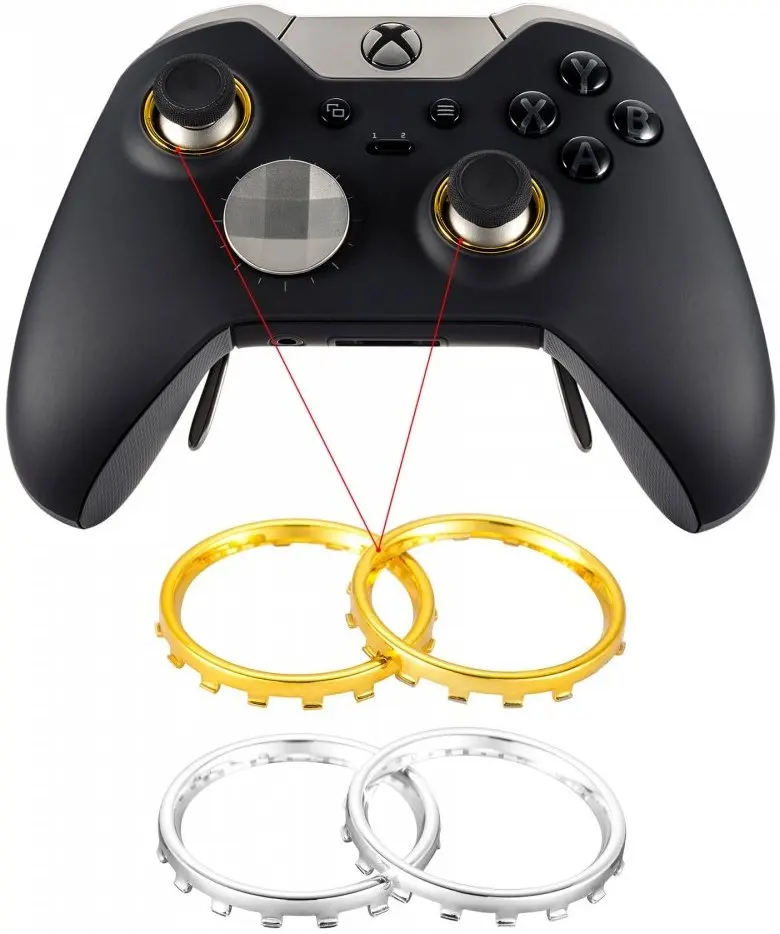 Buy Pack of 2 Matte Chrome silver&Golden Accent Rings