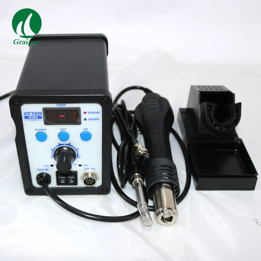 ATTEN 2 в 1 AT8586 продвинутая станция горячего воздуха SMD паяльная 750 Вт AT 8586|Приборы для