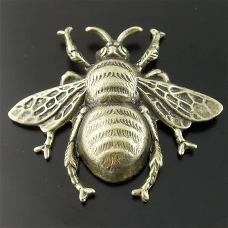 

GraceAngie 12PCS Antique Bronze Look Flying Bee Insect Jewelry Charm Pendants 40*37*7MM 08368 Handmade Accessory