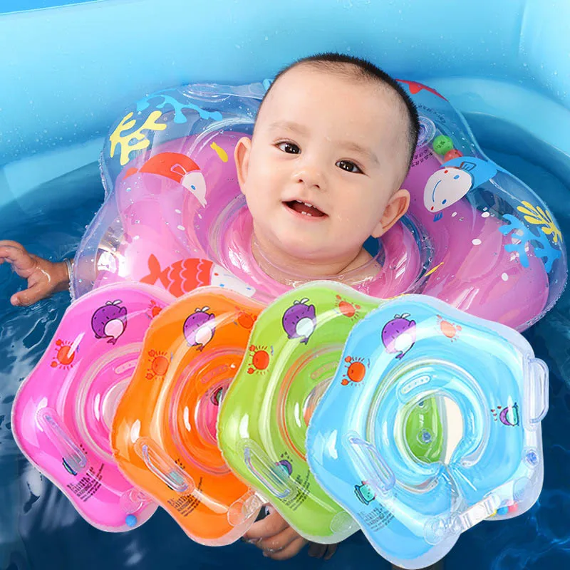 inflatable swim ring baby bath neck float