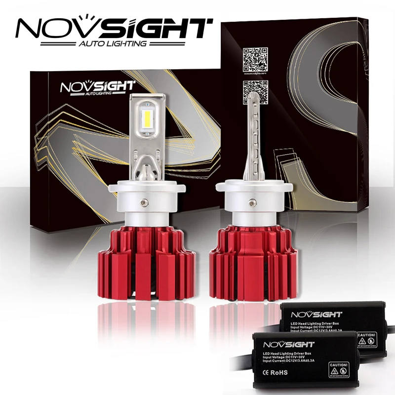 

Novsight 2pcs Led Headlights D1s D2s D3s D4s D1r D2r D3r D4r H4 Hi Lo Auto Light 80w 13600lm Automobiles Lamps 6000K Bulbs