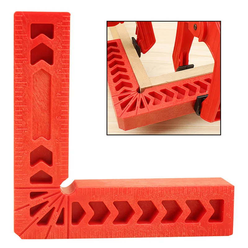 

6/8 inch 90 Degrees Right Angle Clamps Corner Clamp Ruler Clamping Square L Shape Fixing Clip Woodworking Fixer Hand Tool