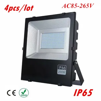 

4X LED Flood Light 50W 100W 150W 200W IP65 85V-265V LED Spotlight Refletor Outdoor Lighting Wall Lamp Floodlight