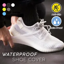 1 Pair Reusable Shoes Covers Anti-Slip Shoe Covers Pair of Waterproof Silicone Protector Overshoes Indoor Outdoor Rain Boot Shoe