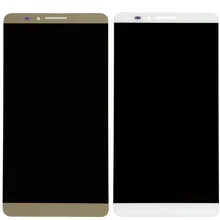 High Quality 1pcs New LCD Module For Huawei Mate 7 LCD Display Digitizer Touch Screen Assembly White Gold VA015 T17 0.35