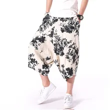 Мужские новые шорты harlan Летняя мода лучший продавец мужские пляжные шорты хлопок и лен Повседневная Талия Мужские цветочные шорты