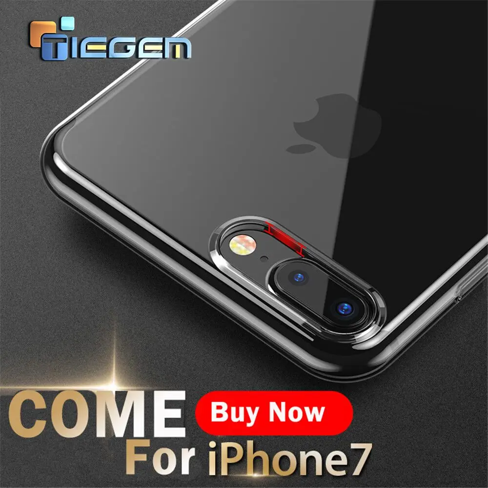 Чехол для телефона TIEGEM s для iPhone 7, 8, 6, 6S Plus, чехол, Прозрачный Силикон ТПУ, чехол для iPhone X, 5, 5S, SE, чехлы для телефонов и чехол s