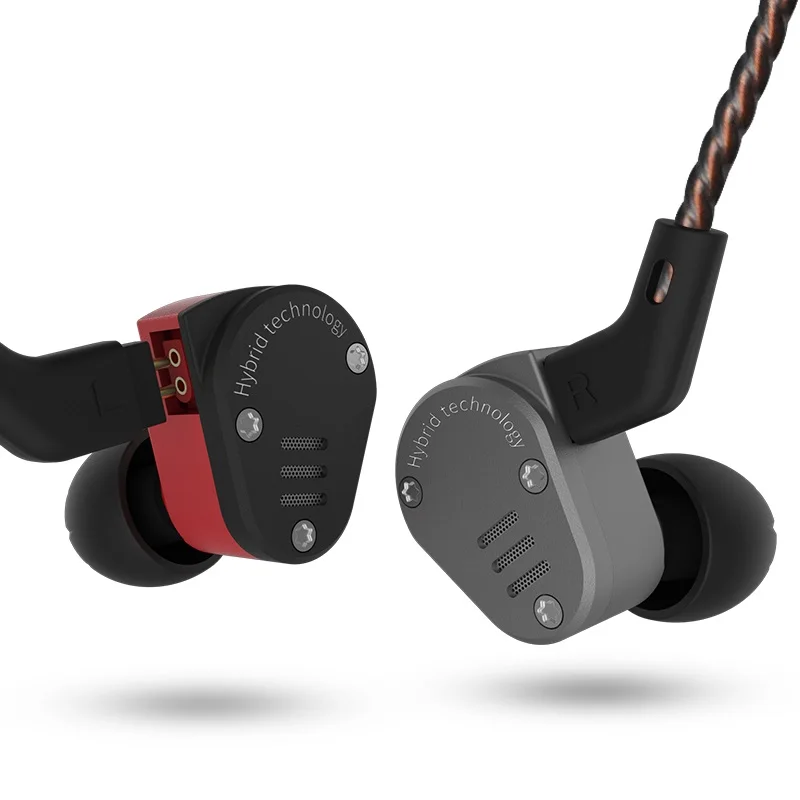 Металлические наушники KZ ZSA 1BA и 1DD гибридные вкладыши HIFI DJ монитор Спортивная