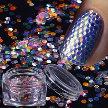 Смешанные цвета Русалка Блестки растворитель стойкие блестки хамелеон ногтей Блестки для ногтей