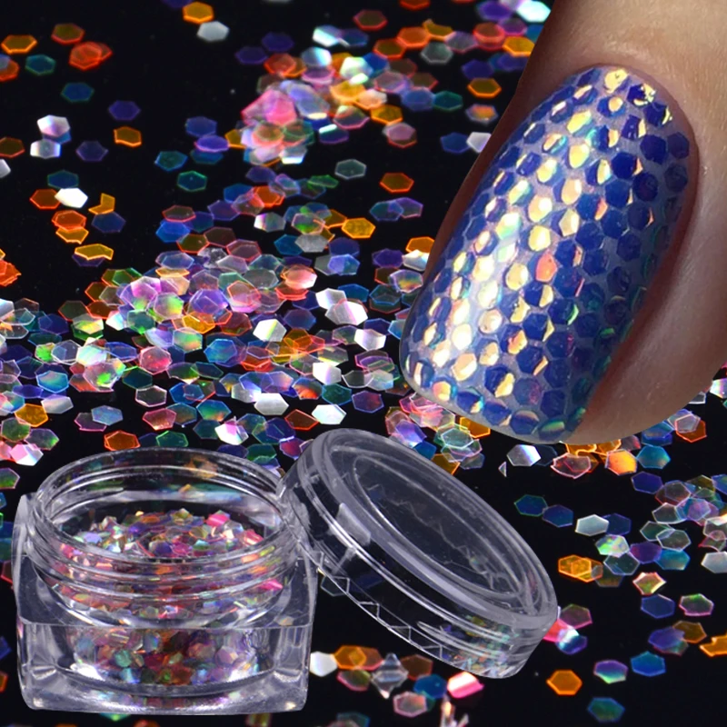 

Mixed Colors Mermaid Sequins Solvent Resistant Glitters Chameleon Nail Glitter Sequins Nail Paillettes Nail Sparkle Glitters