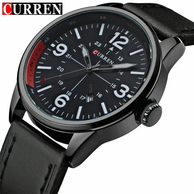 

Relogio Masculino Fashion Montre Homme Reloj Hombre Quartz-Watch Curren Male Watch Leather Wristwatches Men Curren Watches 8215