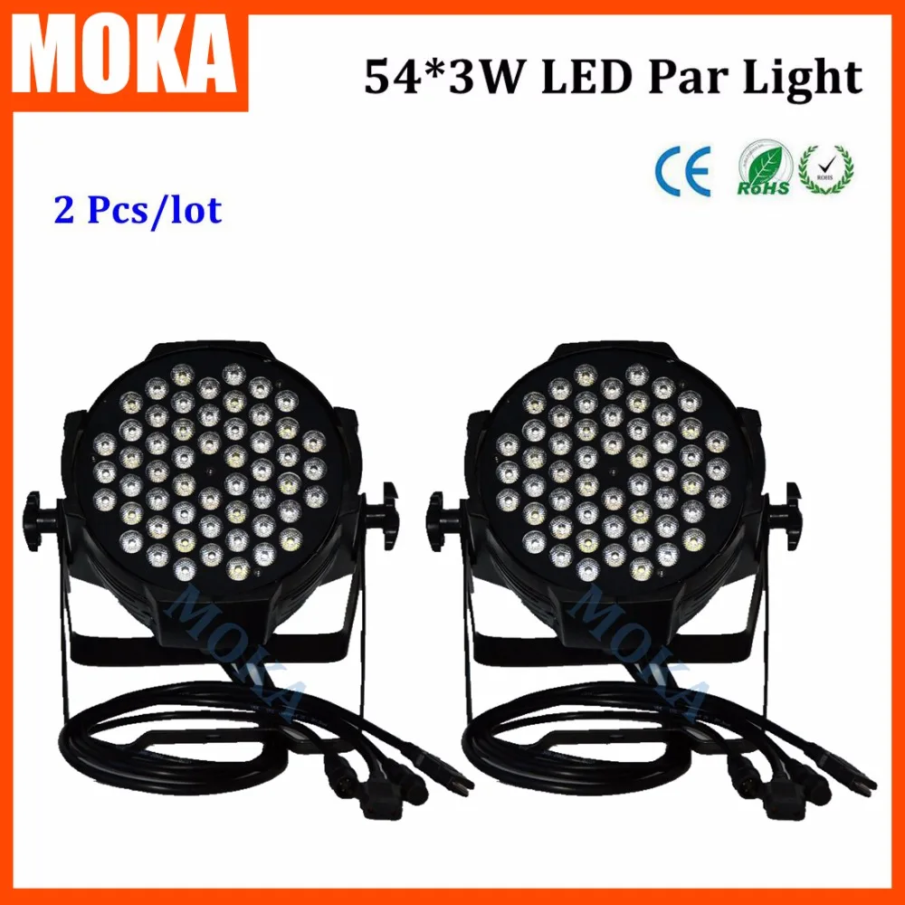 

2PCS/LOT DMX Led Par Lights 54*3W Aluminum Case Professional Stage Light Disco Light for DJ Disco Nightclubs Party