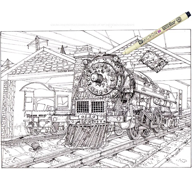 6 шт./лот, набор ручек Pigma Sakura Micron, водостойкая тонкая подводка, маркер, рисование, эскиз, маркеры, художественный мультяшный дизайн