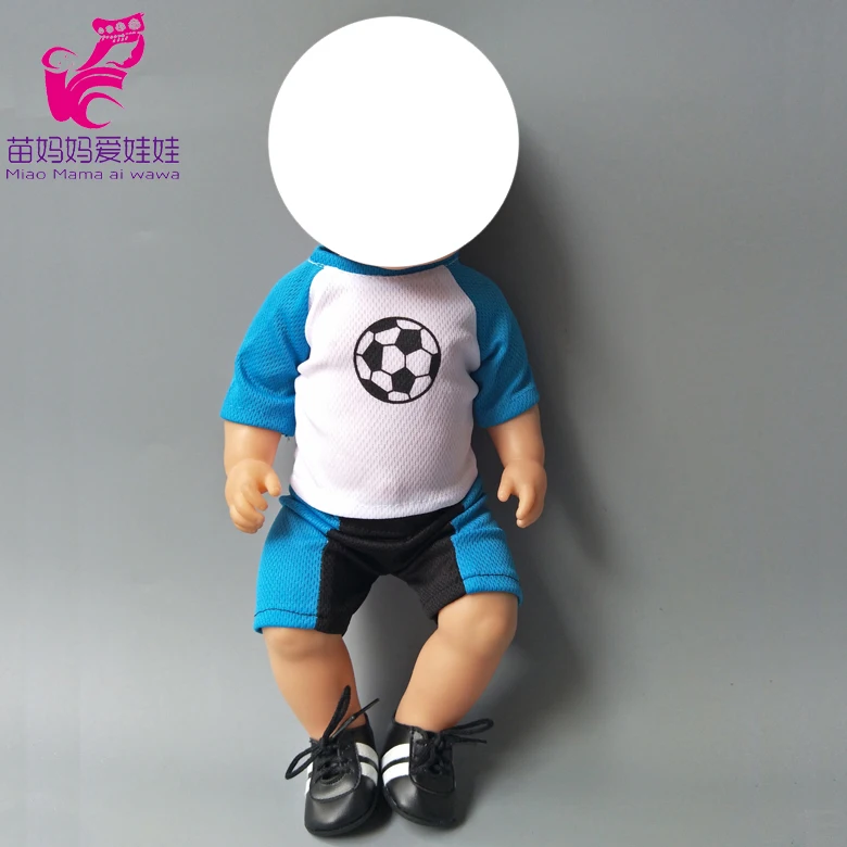

Doll fashion football sport set for 43cm Baby boy new Born Doll sport set for 18 inch dolls