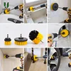 UNTIOR 3Pcs/Set Electric Scrubber Brush Drill Brush Kit Plastic Round Cleaning Brush For Carpet Glass Car Tires Nylon Brushes 3