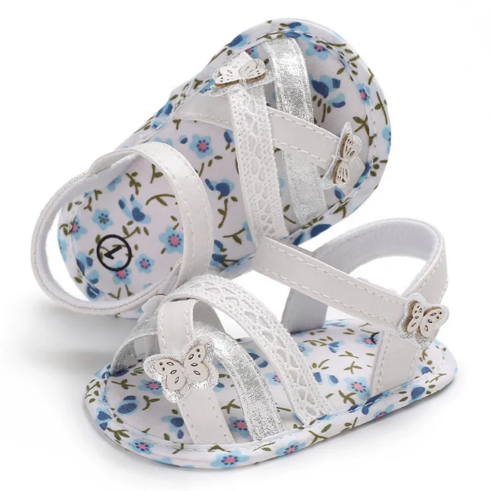 Pretty 1 Pair Newborn Princess Girl Summer Sandals Infant Baby Betterfly Soft Sole Beach sandals 