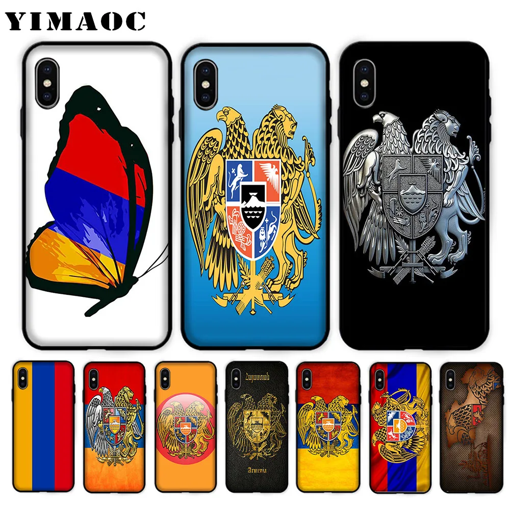 YIMAOC Armenia Flag coat of arms Soft Case for iPhone XS Max XR X 7 8 6 6S Plus 5 5S SE |
