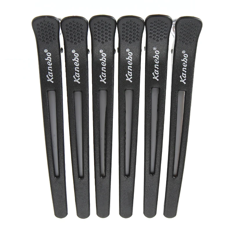 

6pcs Black Holding Hair Styling Section Clip Hair Clips Duck Mouth Salon Hairdressing Clips Flat Accessories Hair Cutting Tools