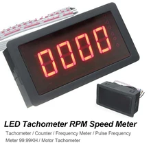 Красный 4 цифровой светодиодный Тахометр RPM speed Meter+ датчик приближения 8-24V