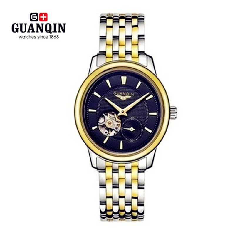 Luxury Brand GUANQIN Men Tourbillon Mechanical Watch Gold Business Men Watch Waterproof Clock Wristwatch Relogio Masculino Reloj