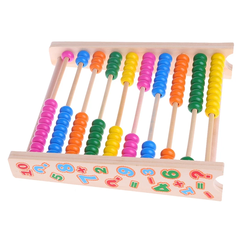 Abacus деревянный шарик Математика подсчет образовательные 10 баров для раннего обучения образовательные дошкольные обучающие игрушки