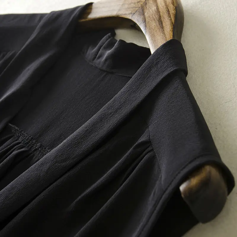 Женская шелковая блузка 100% из натурального шелка Однотонная рубашка без рукавов