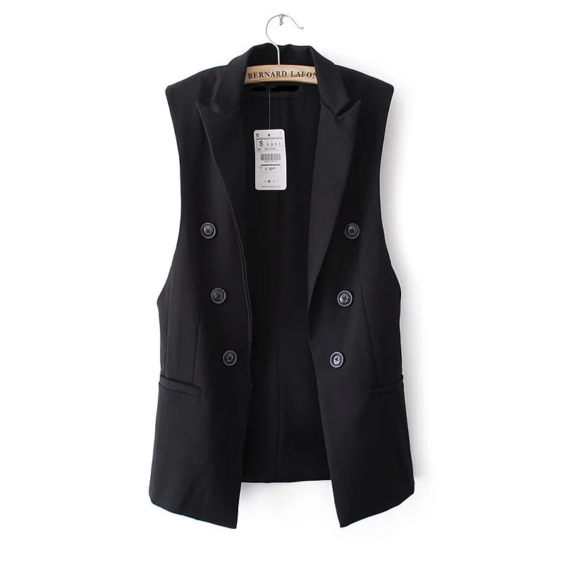 blazer vest outwear ow0114 black