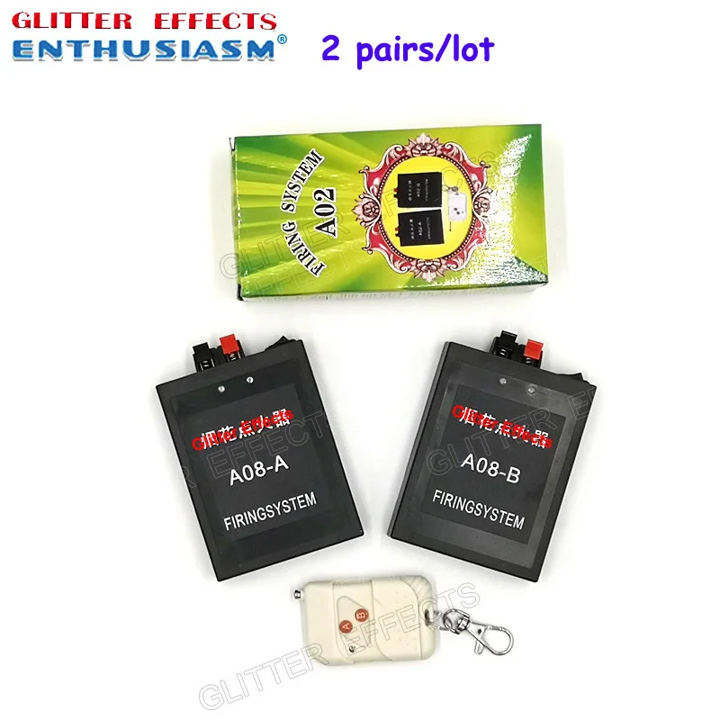 

2 pairs/lot A02 2 channel receiver remote control wedding machine