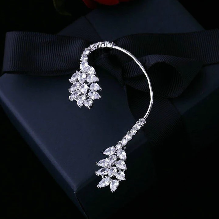 

New Luxury Single Piece AAA Cubic Zirconia ear Clip Earring Marquise shape Ear Cuff Earrings Ear expansion Women Jewelry