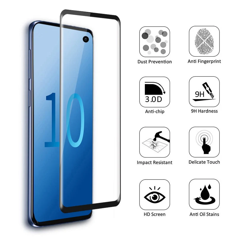 

Tempered Glass Case For Samsung S10 E Plus S10e S 10 Protective Glas Screen Protector for Galaxy S10Plus 10E Glass