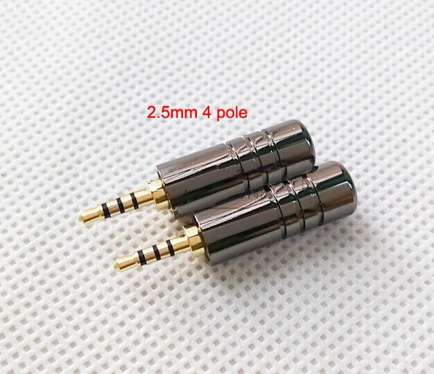 50pcs 4 poles RCA Connector 2 5mm jack RCA Audio Connector RCA audio plug 2 5mm audio plug Stereo Headset Dual Track Headphone