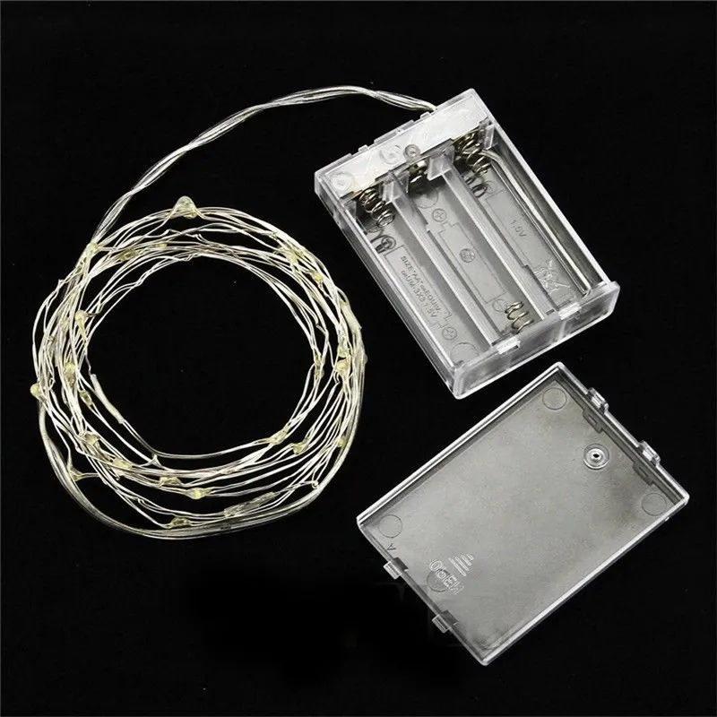 2m 3m 4m 5m 10m LED light string silver / copper wire battery box Christmas wedding party string decoration fairy tale 2m 3m 4m 5m 10m LED light string silver / copper wire battery box Christmas wedding party string decoration fairy tale