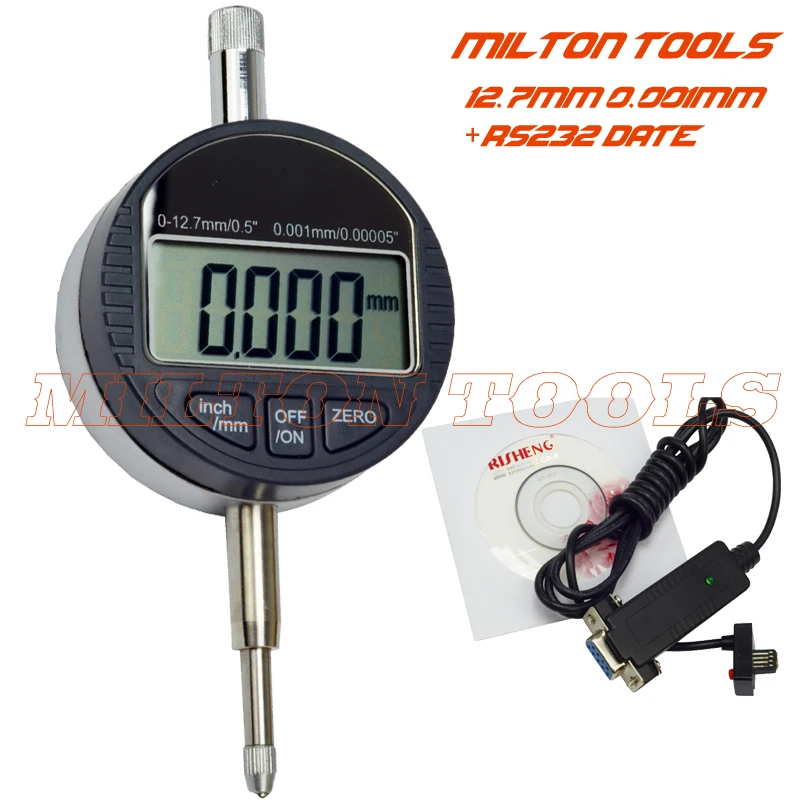 0-12.7mm 0.001mm Digital Dial Indicator With Output Datalink