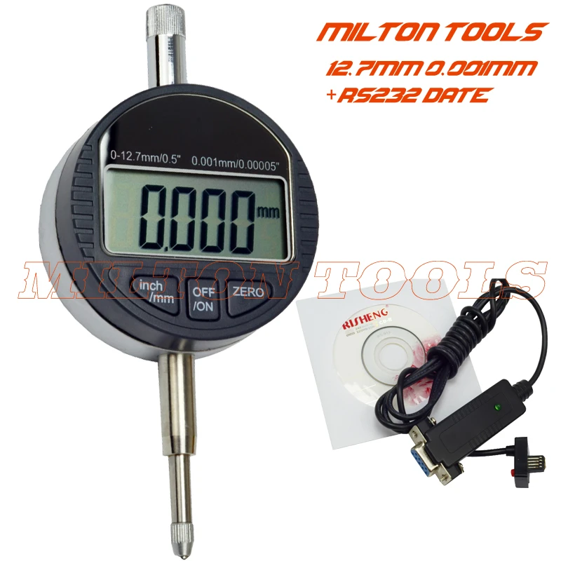 012.7mm 0.001mm Digital Dial Indicator With Output Datalink Micron
