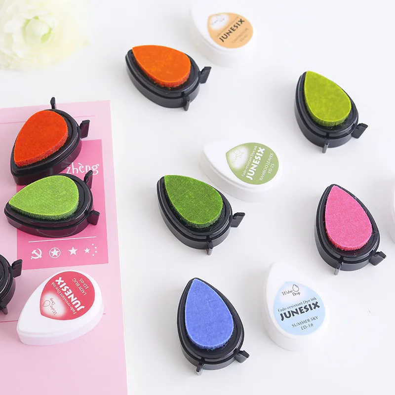 

36 colors water drop shape fast drying decorating craft ink pad water pigment inkpad (pack of 36)