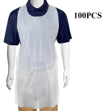 Tattoo Apron 100PCs Disposable PE Cleaner Sanitary Transparent Poly Aprons Tattoo Accessories Household Use Free Shipping