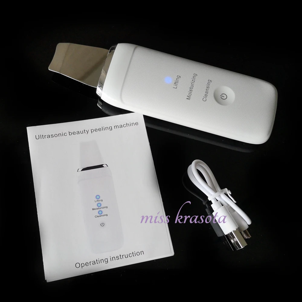 

Ultrasonic Skin Scrubber Deep Cleaning Facial Peeling Shovel Pore Blackhead Cleaner USB Rechargeable Beauty Instrument