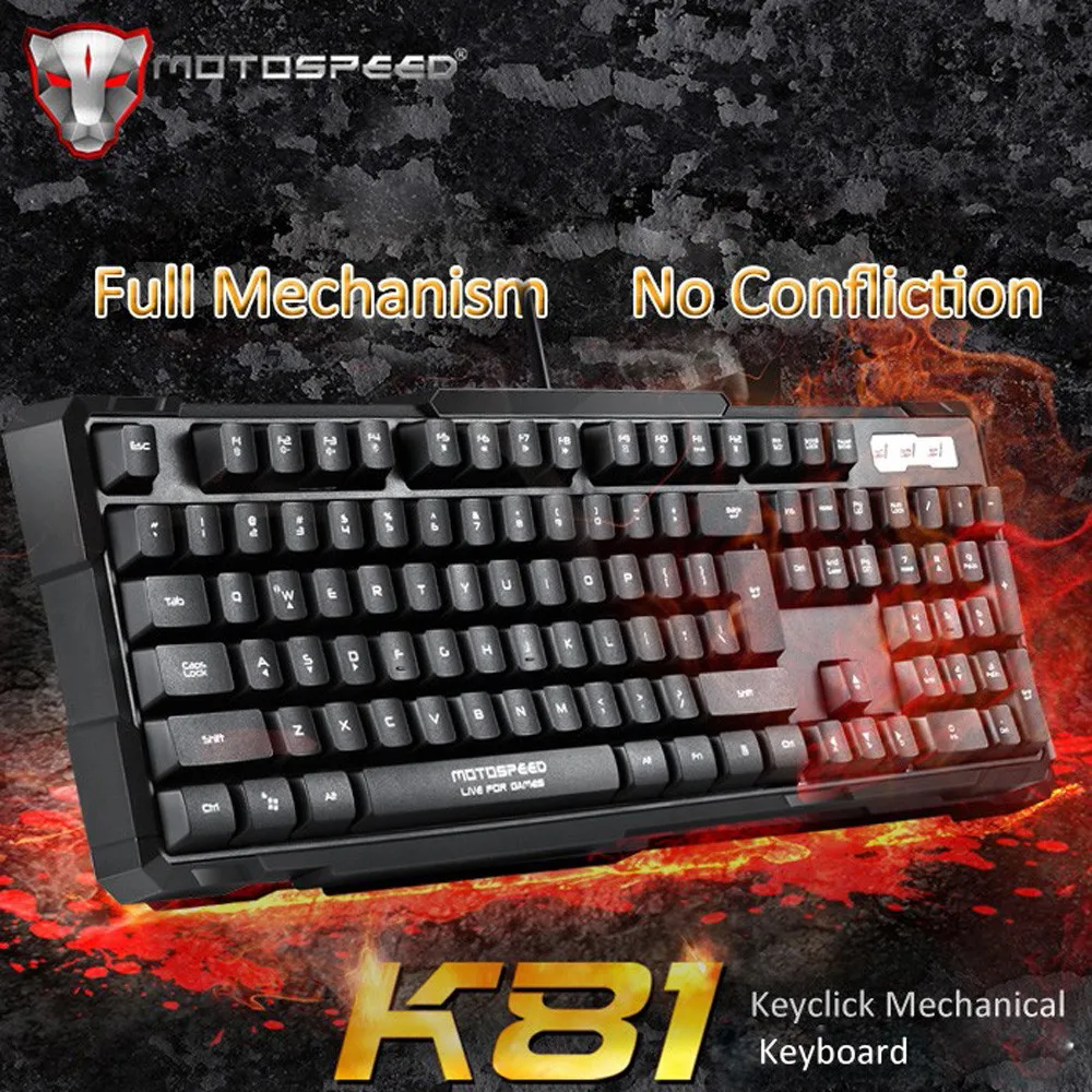 MOTOSPEED K81 механические клавиатуры игровая клавиатура мультимедийные клавиши для домашнего офиса школы клавиатуры 424#3