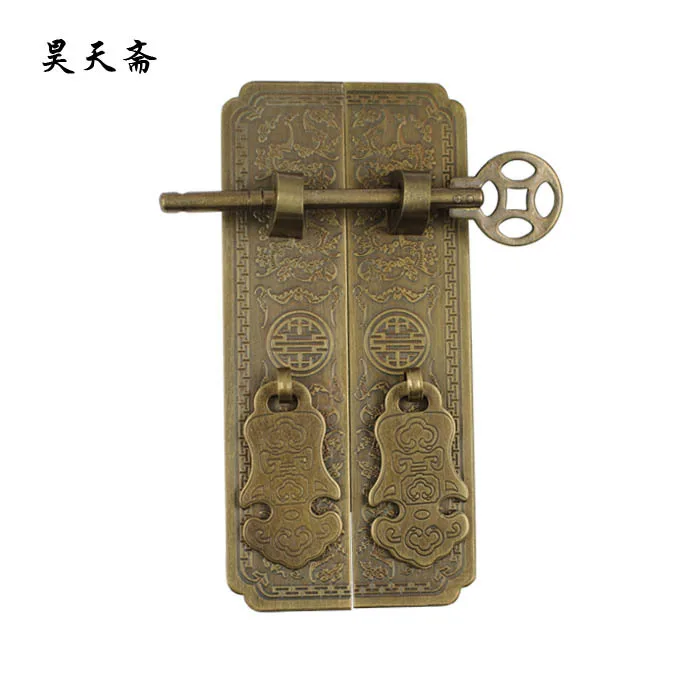 

[Haotian vegetarian] antique copper handle cabinet wardrobe bookcase bat handle HTC-274 models Yoshihisa trumpet