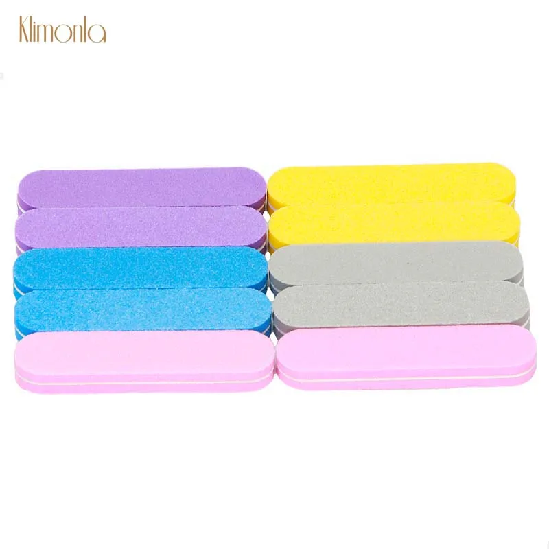 

20pcs Colorful Sponge Nail Art Tools For 100/180 Nail File Buffer Blocks Sandpaper UV Gel Nail Polishing Files