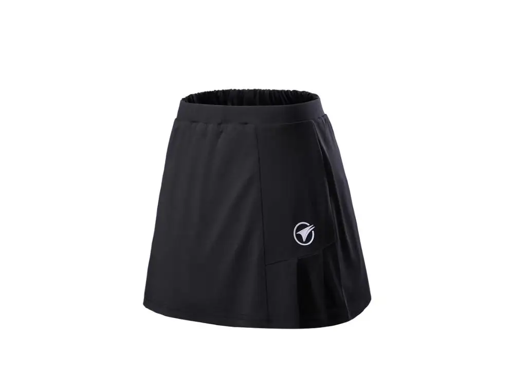 Women Summer Sports Skirt with Shorts Badminton Table Tennis Skorts Breathable Quick Drying Anti Leakage Golf Jogging Skirts - Цвет: AK007 black