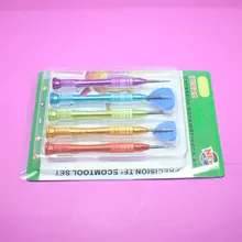 1 комплект 5 в 1 Универсальный Набор отверток для ремонта iphone 6G 5/5s/5C 4/4S для samsung/Nokia.1.5 шлицованной, поперечной/T5/T6/0,8 5 звезды