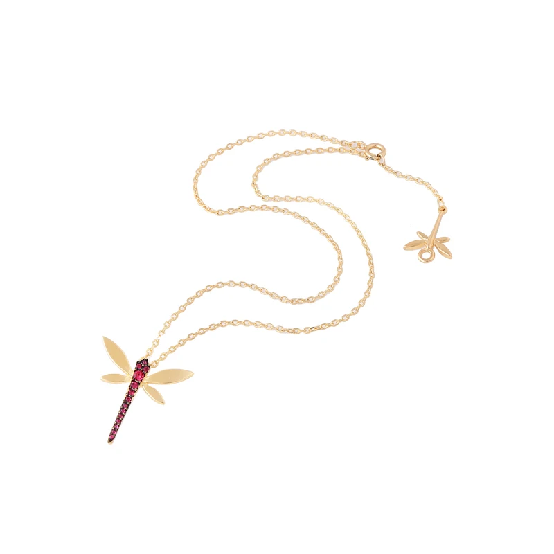 Женский кулон в форме стрекозы 3 цвета вечерние ювелирные изделия с