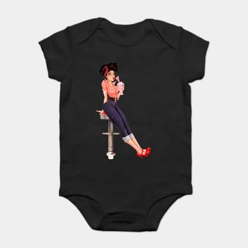 

Baby Onesie Baby Bodysuits kid t shirt Funny novelty Retro 50's Milkshake Pinup Girl cool