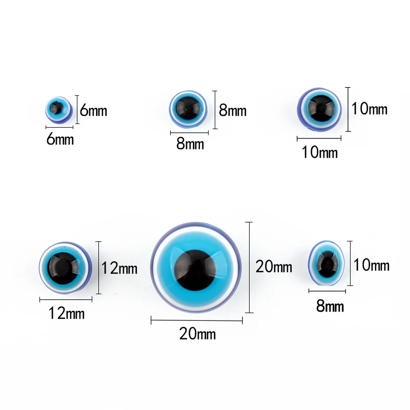

New Children Handcraft Department Round &OvalDark Blue Evil Eye Resin Stripe Beads DIY Bracelet Accessory jewelry Findings